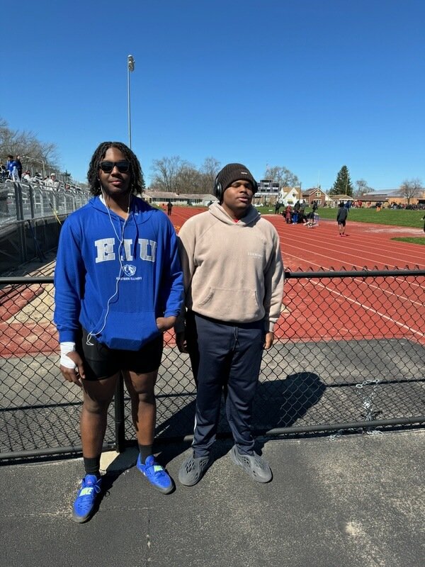 Congrats to Kwan Johnson and David Smith for taking a 1-2 finish in the shot put today!