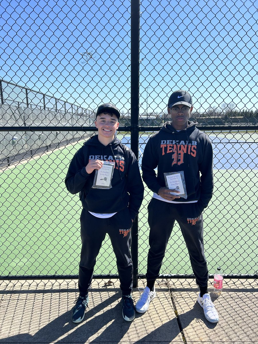 Congrats Rylan & Matthew 1st doubles 1st place finish at Rochelle Hubs Dubs Tournament