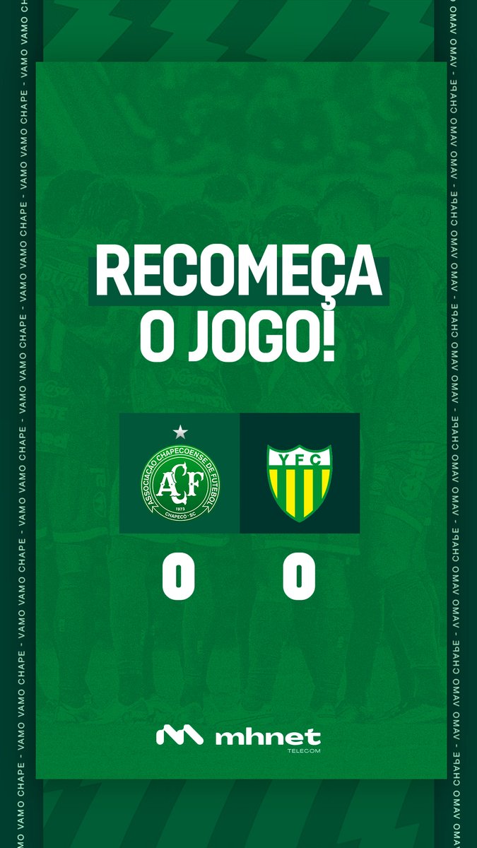 RECOMEÇOU! Bola rolando para a etapa final. Chapecoense 0x0 Ypiranga #VamosChape #OndaVerdeEBranca