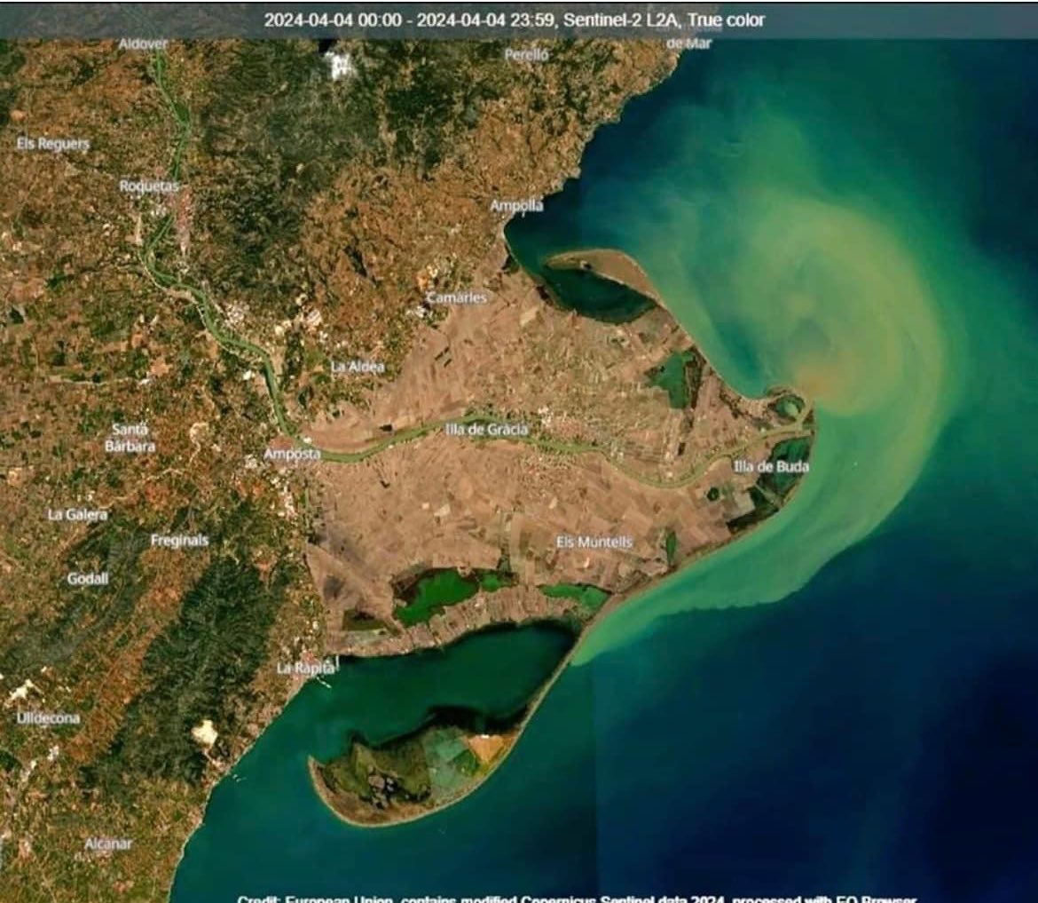 De tant en tant, cal recordar la importància de l’arribada de sediments al Delta de l’Ebre. Sobretot als aneuronals de “se tira mucho agua del Ebro al mar”….