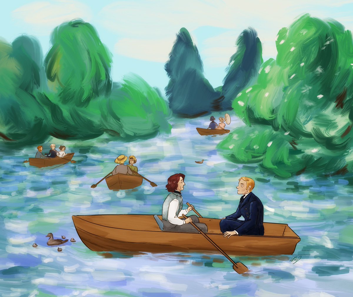 In which Sir John tries his hand at matchmaking: after all who could be a more perfect match for his dear niece than James Fitzjames?

I can now reveal the art for my @theterrorreversebang , and the accompanying fic by Acephalous! “Matching such unlikes” 
archiveofourown.org/works/54820867