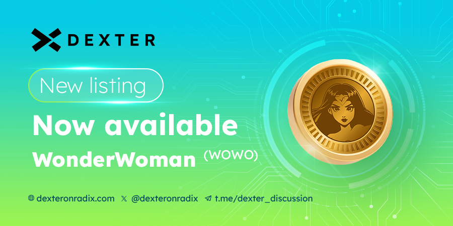 $WOWO is now available to trade on DeXter 🔥🦝

➡️ dexteronradix.com