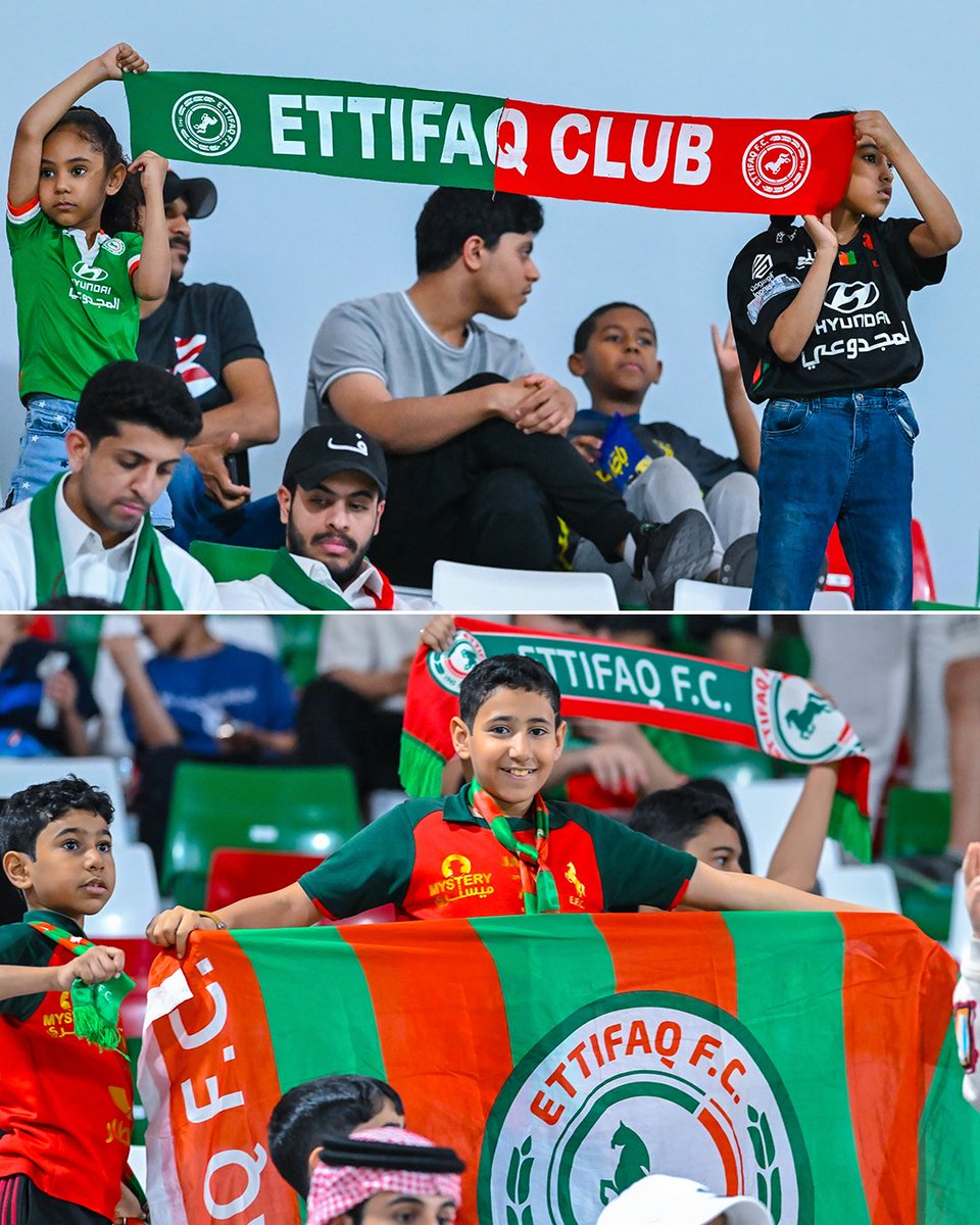 Backing their team @Ettifaq_EN 💚❤️

#yallaRSL