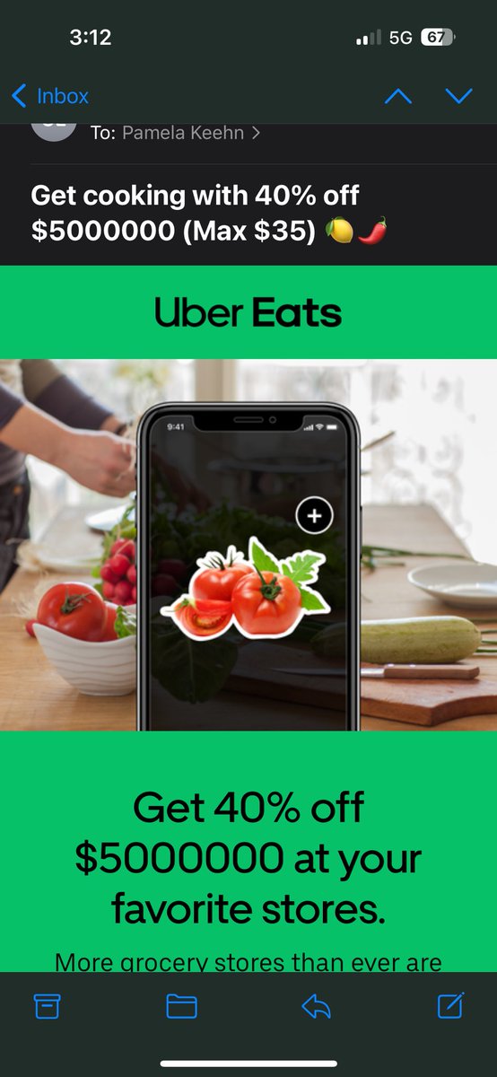 peejles's tweet photo. When @UberEats can’t math https://t.co/xUzZMLVk5L