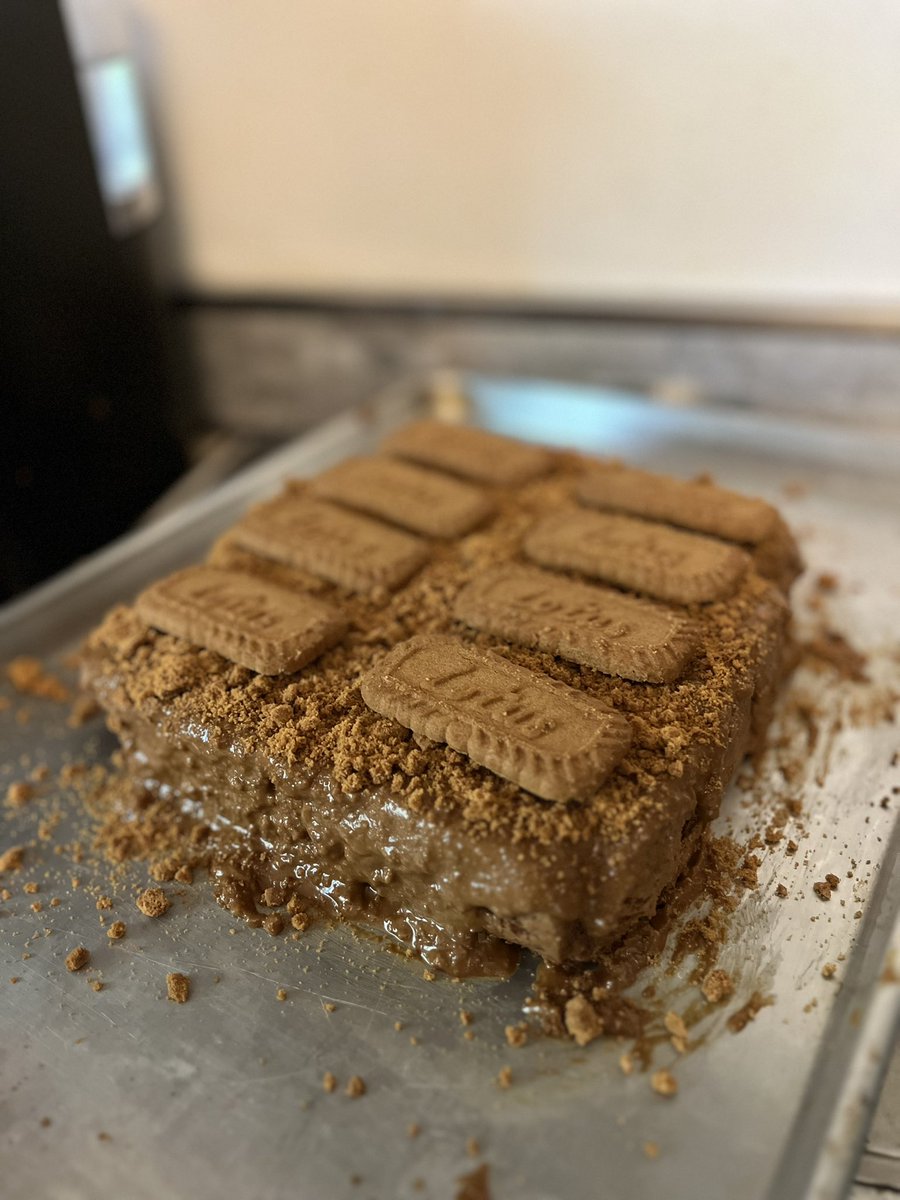 weedvsrestrict's tweet photo. popping back on to say we made a biscoff cake for my birthday today and i cannot wait to cut into it https://t.co/oNn0KGm7AE