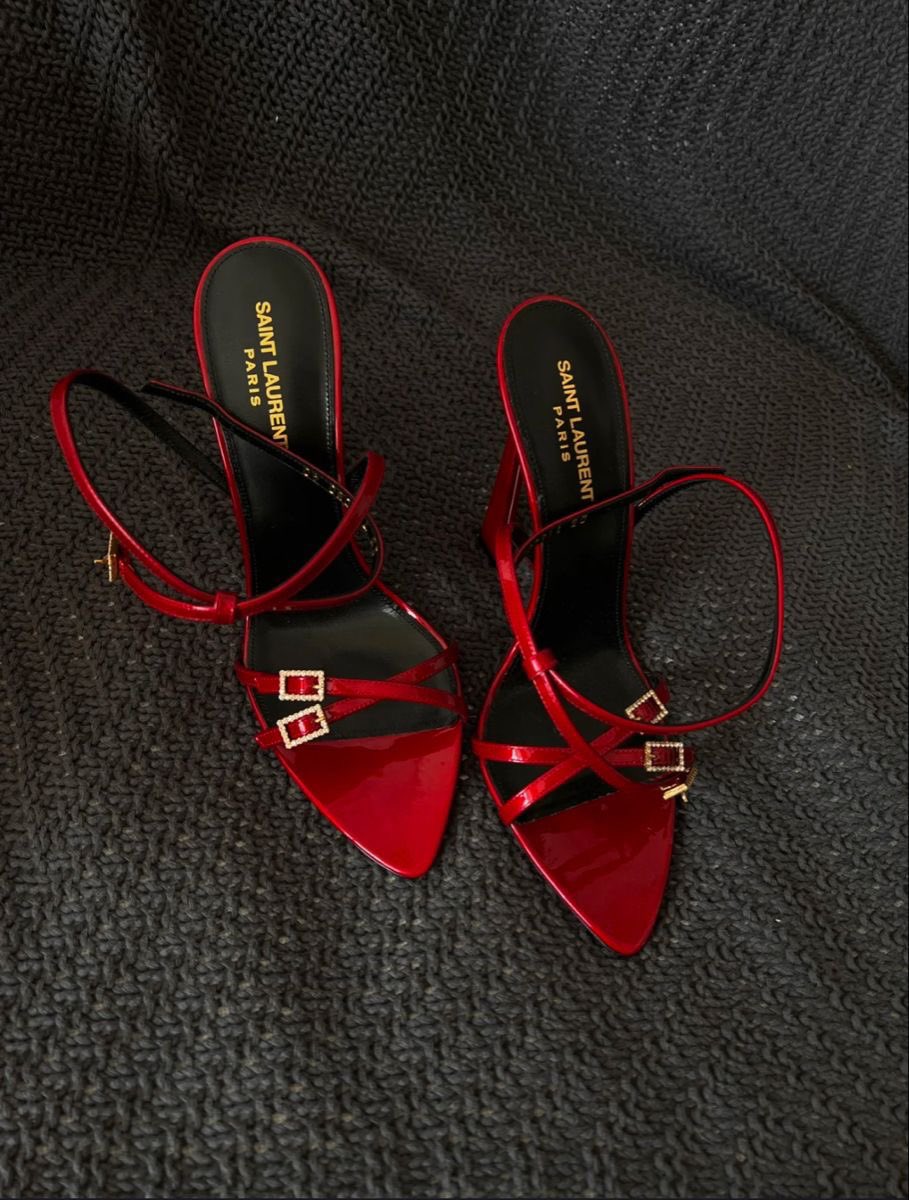 red saint laurent heels