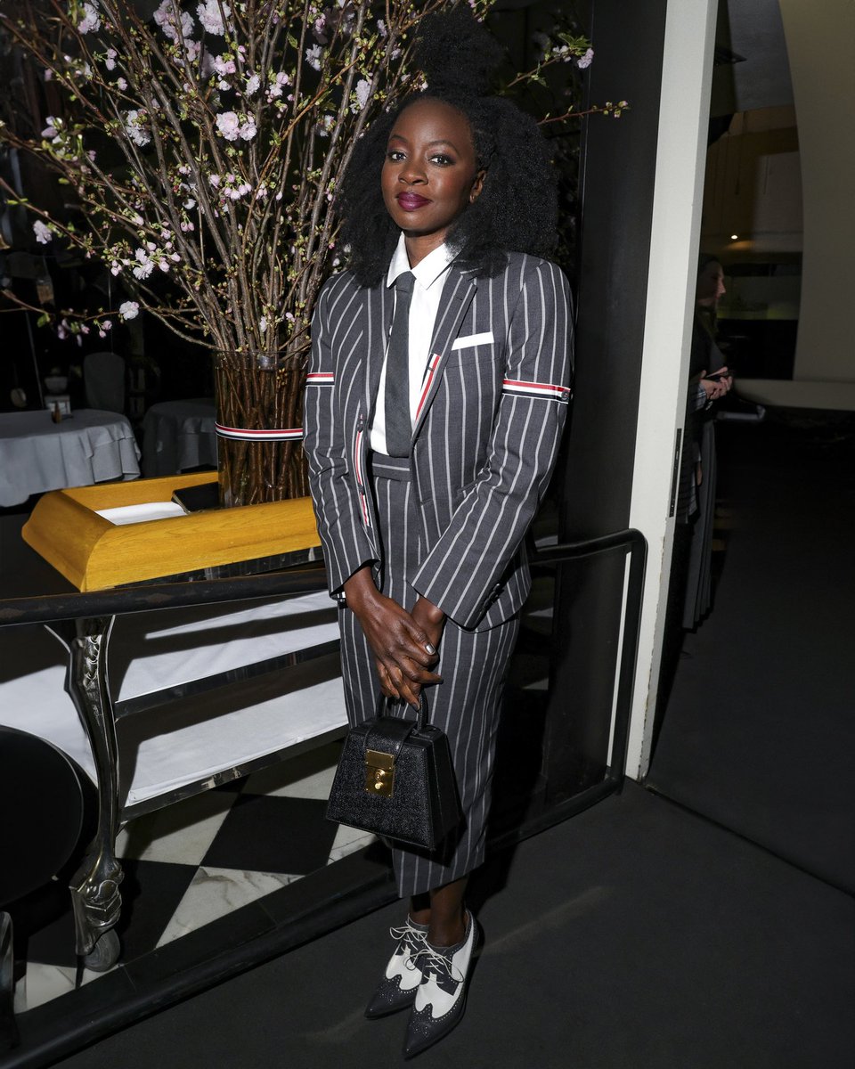 … danai … danai gurira joins thom browne for dinner at mr. chow in los angeles to celebrate the launch of the saks fifth avenue beverly hills in-store takeover and exclusive capsule collection. @danaigurira @saks #thombrowne #danaigurira #saks