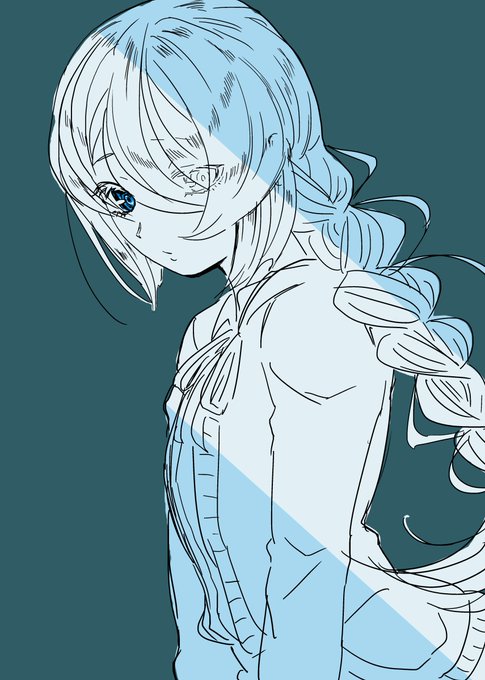 「blue theme long hair」 illustration images(Latest)｜5pages