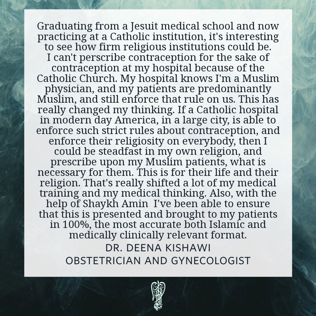DarulQasim's tweet photo. Quote by Dr. Deena Kishawi, OB/GYN and Al-Amin Ethics member (@HijabInTheOR_)
#muslimsinmedicine #bioethics #muslimdoctor #islamicbioethics #propheticmedicine https://t.co/jGc8tLGSmd