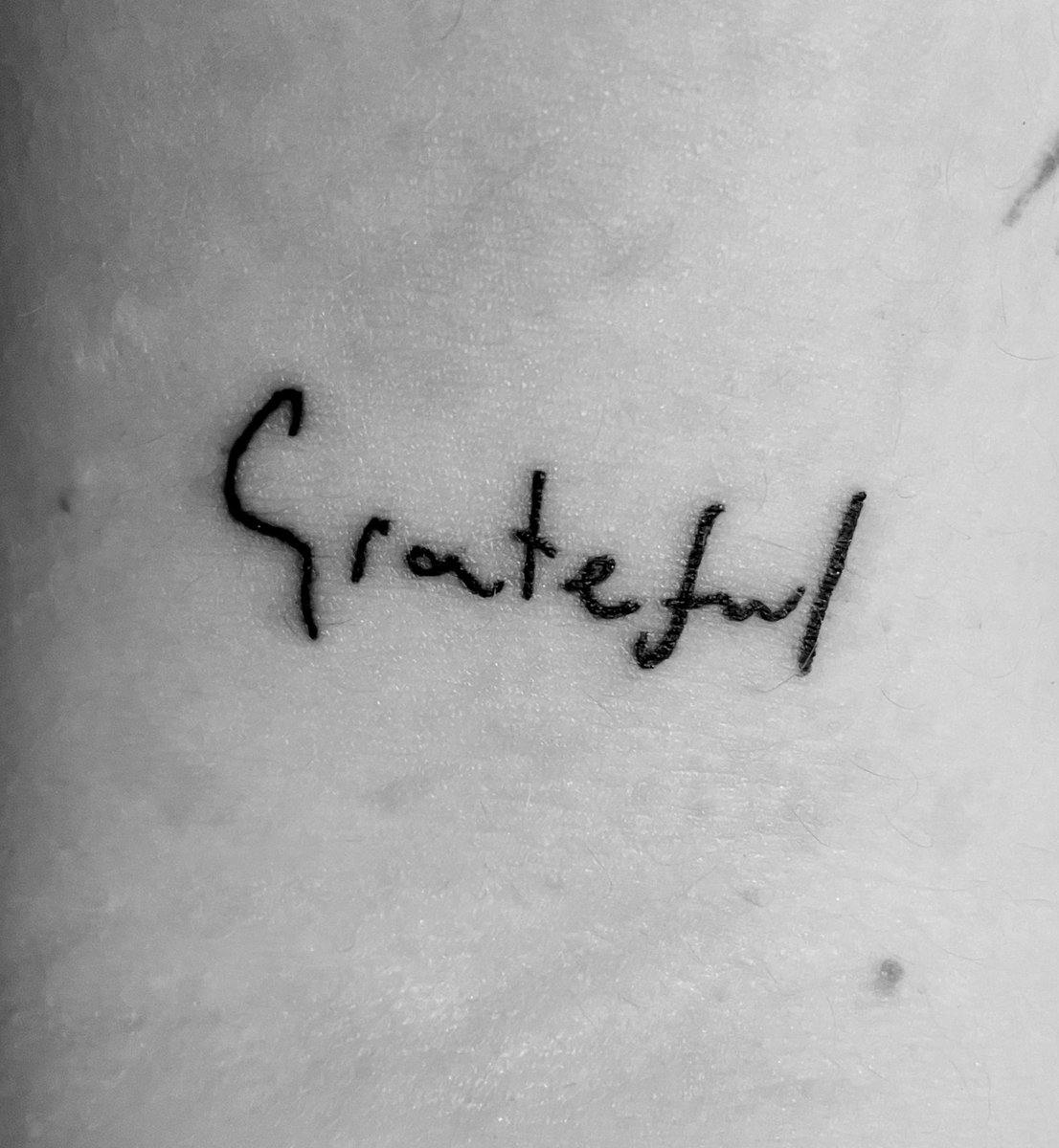 Got myself some new tattoos! 1 for fun & a reminder to stay weird! The other straight from a handwritten @BlueRoseCode set list at a gig that’s stuck with me for all the right reasons. “…the song is a celebration of the now, of love, of fellowship, of gratitude.” #Grateful