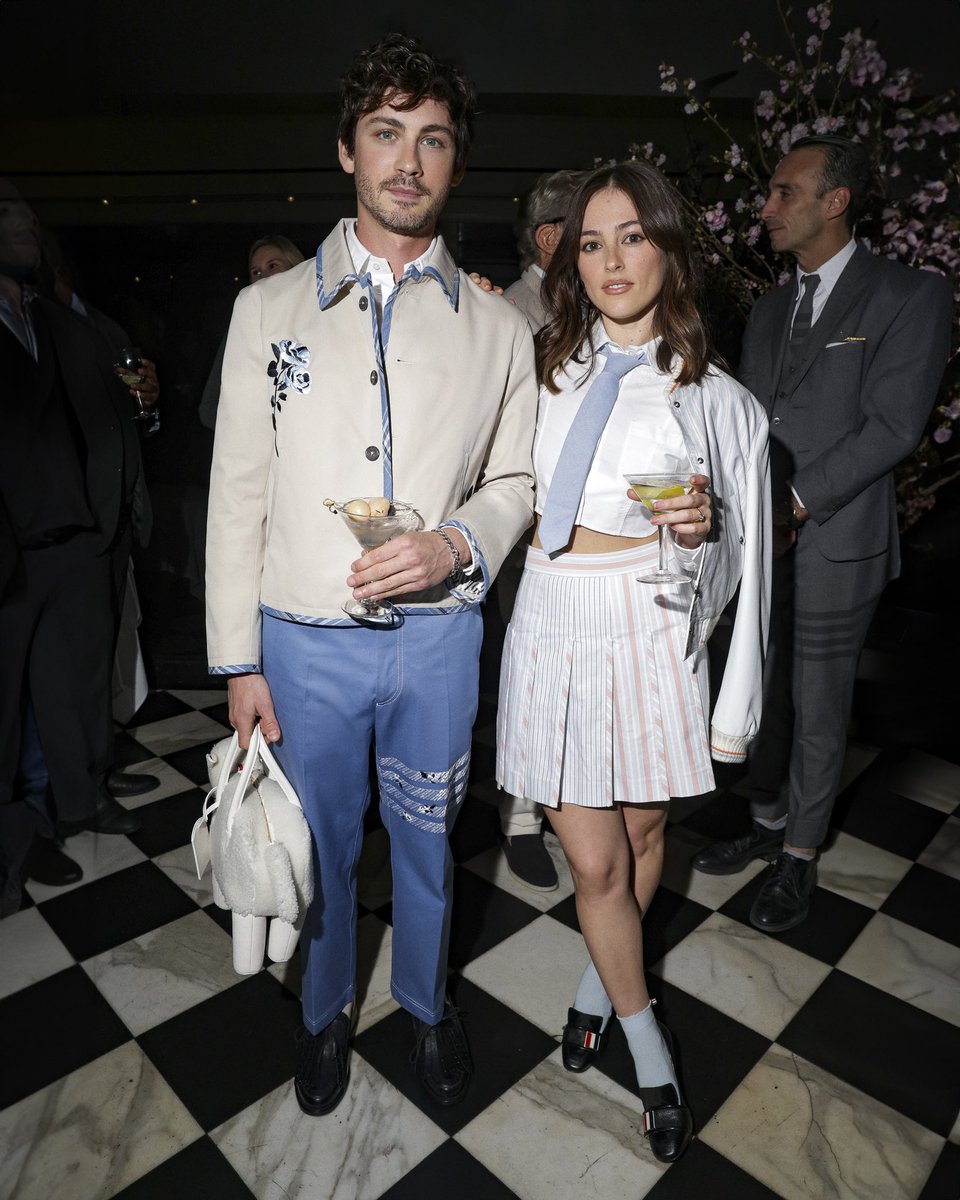 … logan and ana … logan lerman and ana corrigan join thom browne for dinner at mr. chow in los angeles to celebrate the launch of the saks fifth avenue beverly hills in-store takeover and exclusive capsule collection. @loganlerman @saks #thombrowne #loganlerman #anacorrigan…