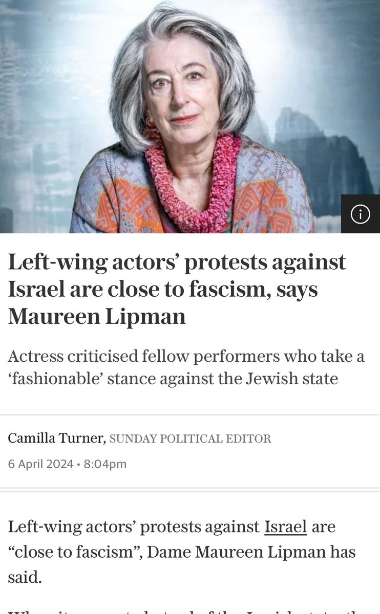 This interview in the Tufton Street Telegraph is as awful as you might imagine. Lipman criticises the left, (the fashionable woke), for failing to mention the hostages. She does not mention once  the 32,000 dead Gazans including the dead 13,000 children and babies.