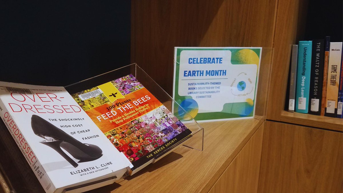 🌎 Throughout April, visit the Meet Spot at Geisel Library and browse our selection of sustainability-themed books! The Library Sustainability Committee has curated an #EarthMonth display. Check out a book that piques your interest. Borrowing info: bit.ly/3POnrvY