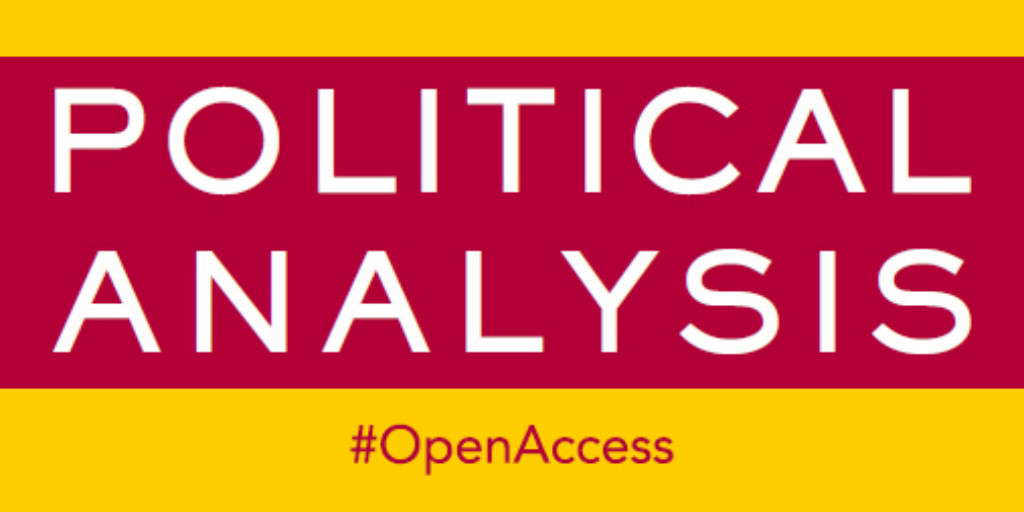 #MPSA24 - where not #OpenAccess the articles in the latest issue of @PolAnalysis is free to read until the end of April 2024 -

Political Analysis - Volume 32 - Issue 2 - cup.org/3InGIQK

#ISA2024