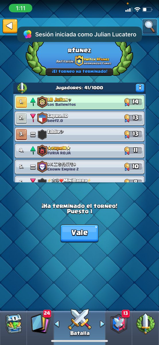 Ganando el torneo de <a href="/RFuneztwitch/">RFunez</a> 

Gracias por el premio👍🏼🫱🏾‍🫲🏼
