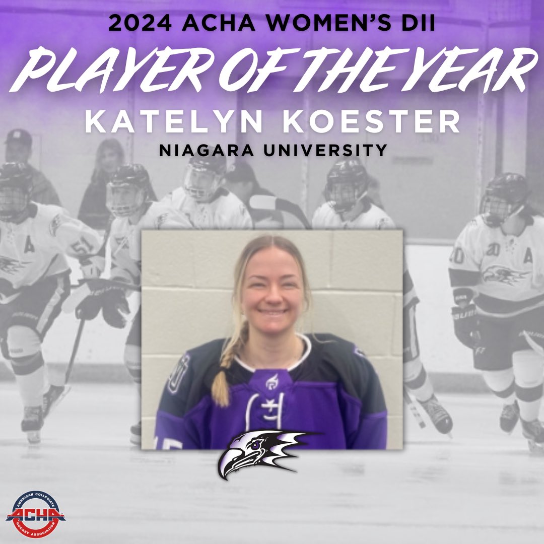 Congratulations to @niagara_wachad2’s Katelyn Koester for winning Player of the Year!🔥 Read more about it here: achahockey.org/womens-divisio…
