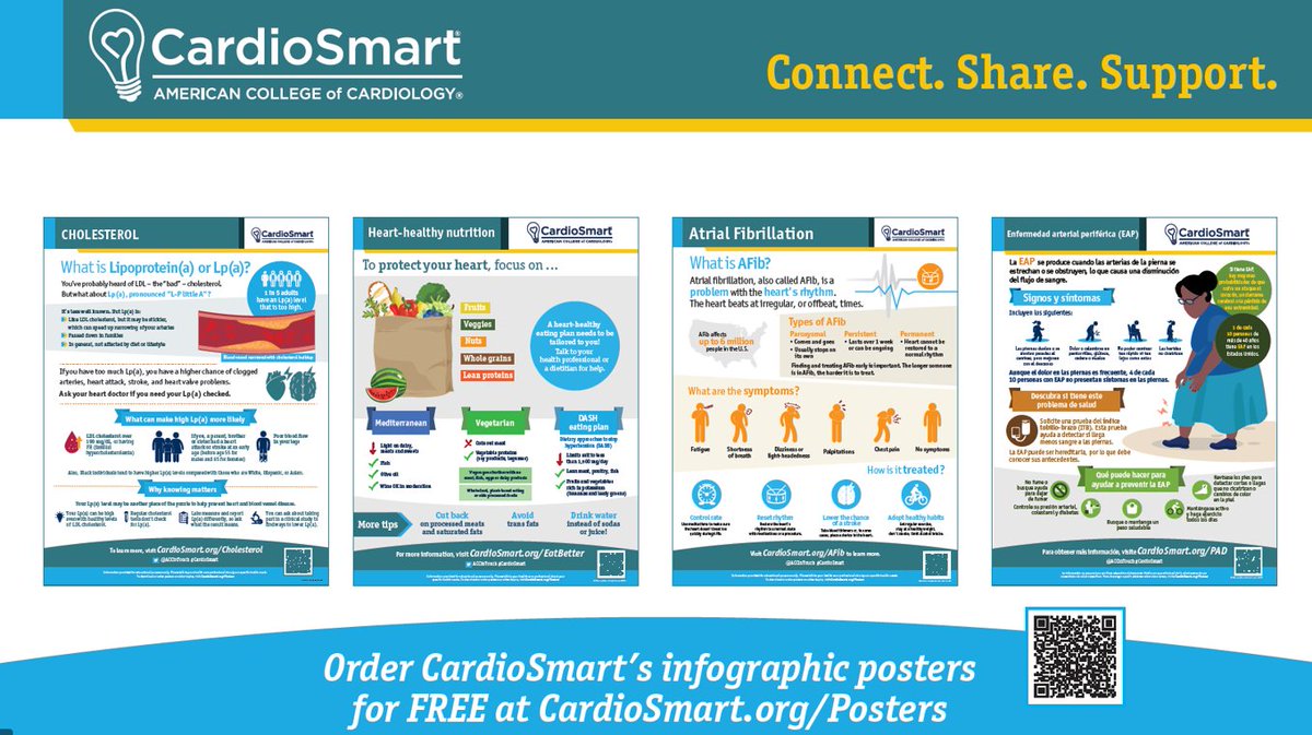 Are you attending #ACC24? Stop by ACC Central to get #CardioSmart free infographics. The first 100 people to order get 10 free infographics. bit.ly/3J6AHbF