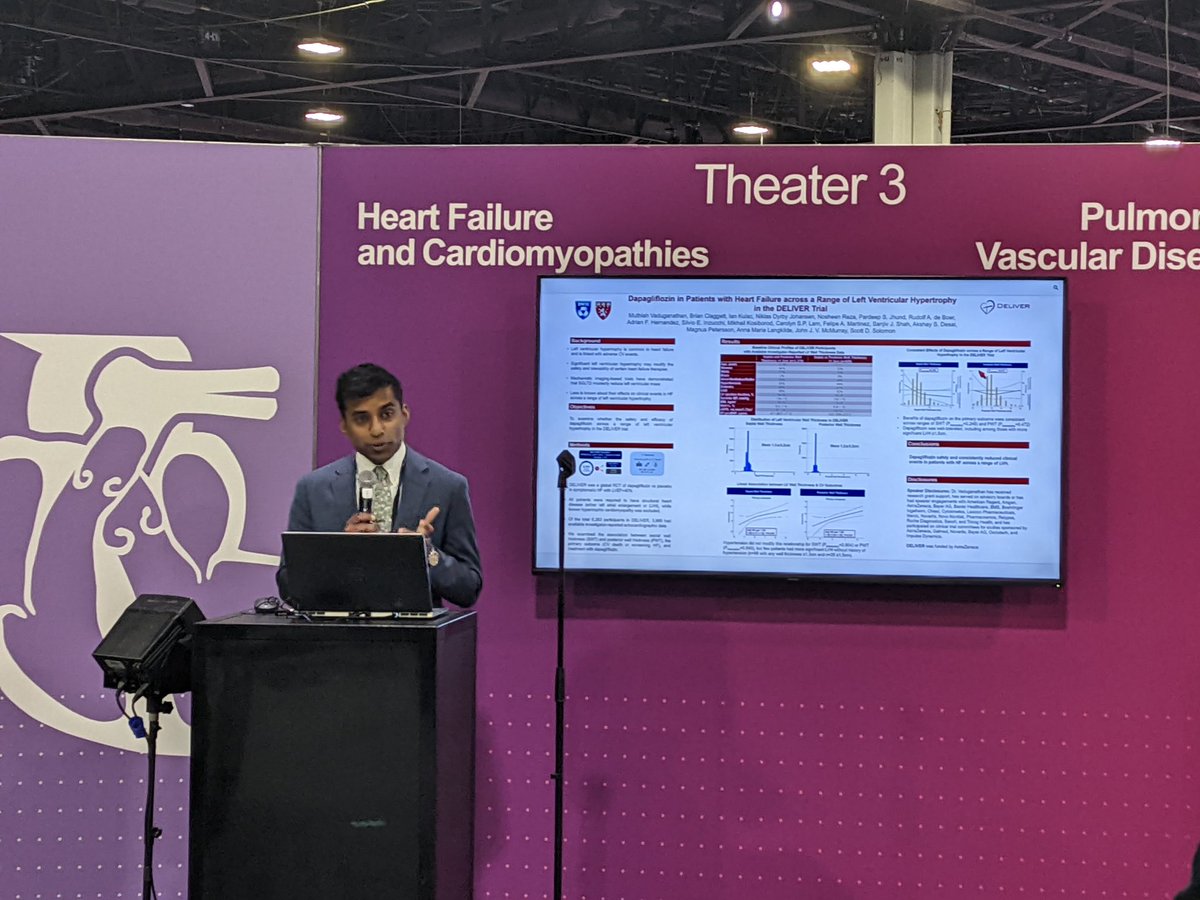@mvaduganathan expertly #DELIVER-ing insights on #dapa in patients with HF across the range of LVH @ #ACC24