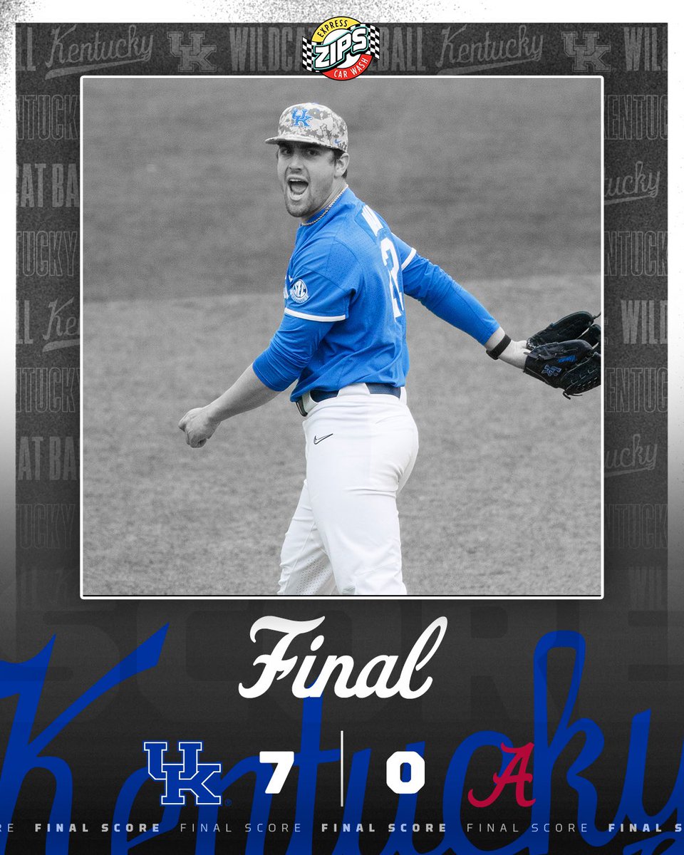 UKBaseball's tweet photo. 𝐒𝐄𝐂 𝐒𝐄𝐑𝐈𝐄𝐒 𝐕𝐈𝐂𝐓𝐎𝐑𝐘, 𝐊𝐄𝐍𝐓𝐔𝐂𝐊𝐘!

Behind a complete game shutout from @domniman, the Cats win their fourth straight series in SEC play and set a program record for best conference start at 10-1!

#WeAreUK https://t.co/l4L846p1YQ