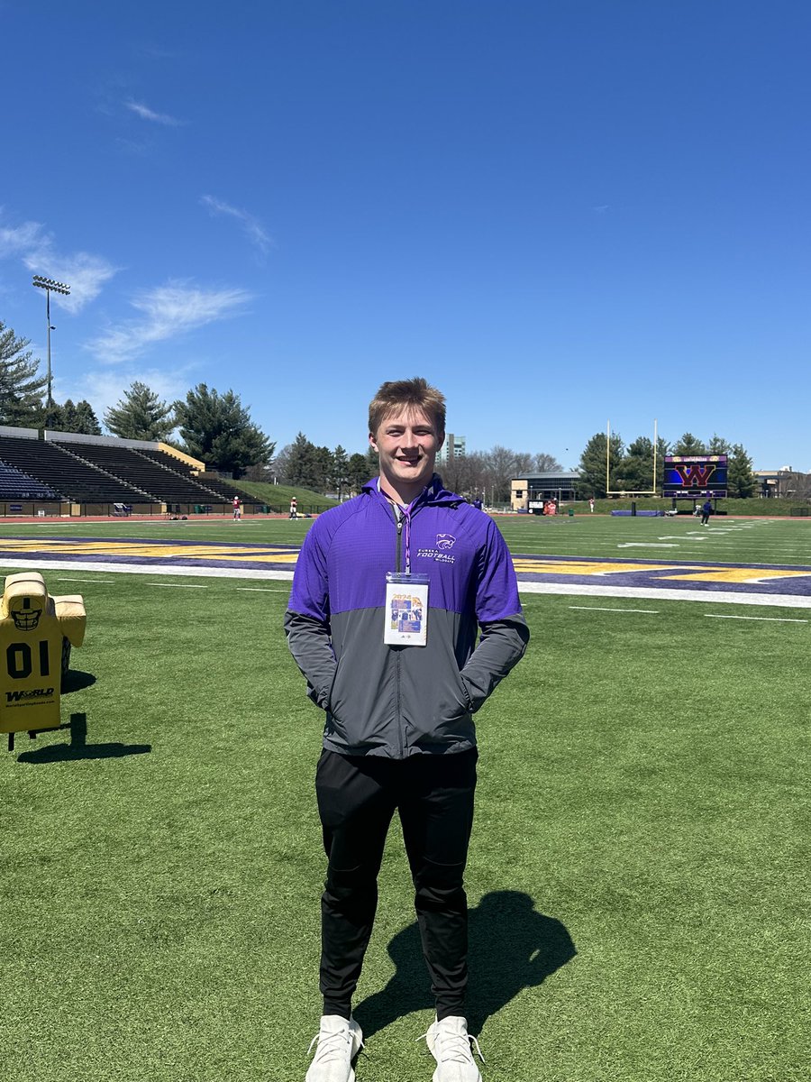 Had an amazing visit at Western Illinois! Thank you @_CoachHoov for the invite. Looking forward to getting back on campus! @AshtonDerico @sumner_jake @tylerwass @JPRockMO