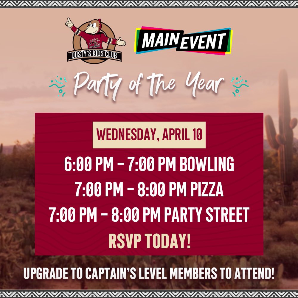 🚨LINK IN BIO🚨 Hey! I’m having a totally awesome party for the Captain members of my kids club! You can still join NOW to have some awesome fun this Wednesday! I’ll be there along with a couple of our players so there will be plenty of food, drinks, bowling, and good times 😎