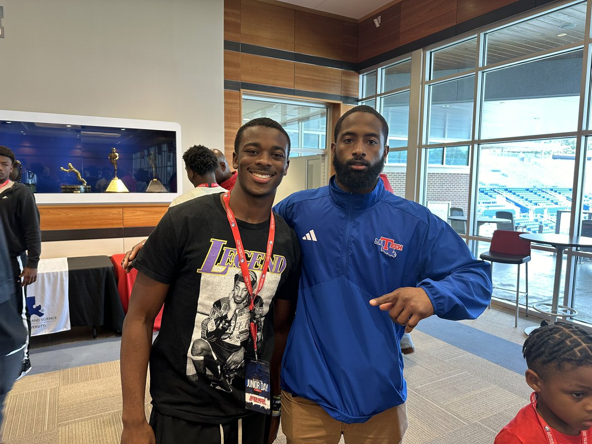 Thanks @SCumbie_LaTech and @LATechFB for hosting us at Junior Day. I had a good time with @JeffBurris93 any @CoachRich07 in the safety meeting. #WhatsImportantNow #LoyaltyConsistencyConnectionService