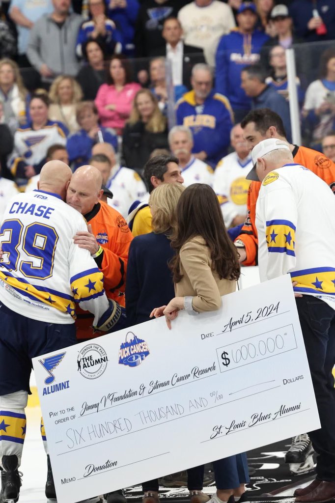 What a night. Thank you to the city of St. Louis. The love and support you continue to show for us is how we are able to make nights like this happen! @NHLAlumni @SitemanCenter