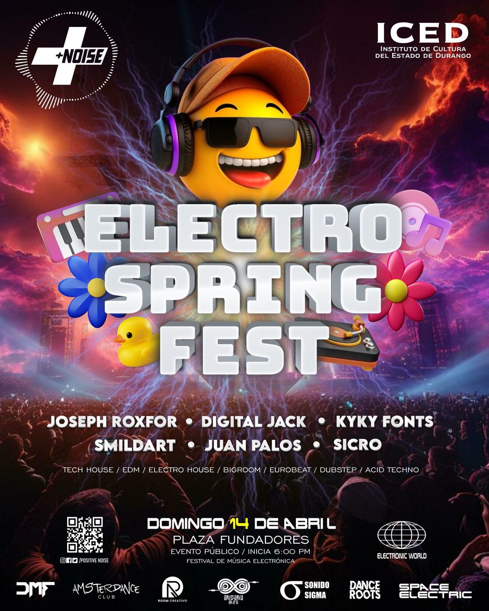 SPACE ELECTRIC (@playmusicmexic0) on Twitter photo #DURANGO
ELECTRO SPRING FEST / Plaza Fundadores
Domingo 14 de Abril, a partir de las 6:00 pm
by <a href="/DancerootsDjs/">POSI+TIVE NOISE</a>
#djset #musicaelectronica #ICED #beats #spring #DURANGO
ELECTRO SPRING FEST / Plaza Fundadores
Domingo 14 de Abril, a partir de las 6:00 pm
by <a href="/DancerootsDjs/">POSI+TIVE NOISE</a>
#djset #musicaelectronica #ICED #beats #spring