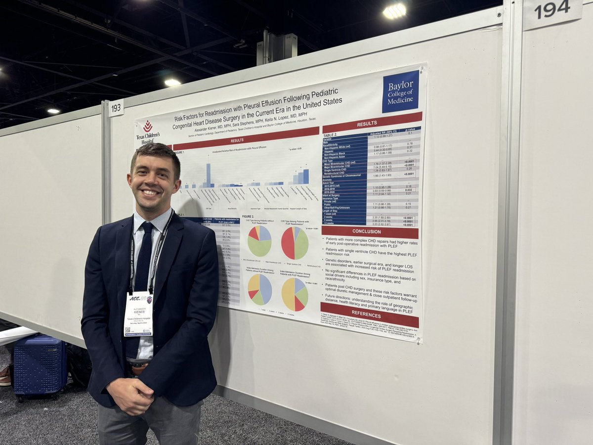 Katie Salciccioli, MD (@drkbsalc) on Twitter photo Who’s at risk for readmission for pleural effusion after congenital heart surgery? Great work from <a href="/AlexKiener4/">Alex Kiener, MD, MPH</a> identifying high risk characteristics! #acc24 <a href="/DrKeilaLopez/">Keila Lopez MD, MPH 🫀</a> <a href="/SaraStephens29/">Sara Stephens-Novy, PhD, MPH</a> <a href="/TCHheartcenter/">TCH Heart Center</a> Who’s at risk for readmission for pleural effusion after congenital heart surgery? Great work from <a href="/AlexKiener4/">Alex Kiener, MD, MPH</a> identifying high risk characteristics! #acc24 <a href="/DrKeilaLopez/">Keila Lopez MD, MPH 🫀</a> <a href="/SaraStephens29/">Sara Stephens-Novy, PhD, MPH</a> <a href="/TCHheartcenter/">TCH Heart Center</a>