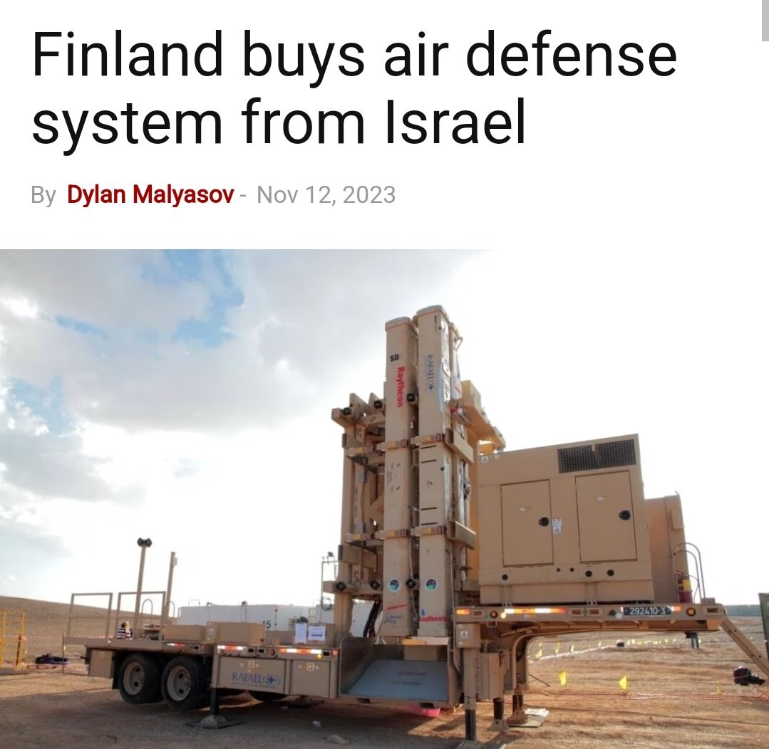 Finland 🇫🇮 just voted in favor of imposing arms embargo on Israel 🇮🇱 You know what's funny? Just a few months ago Finland signed a $350 million dollar contract to buy David's Sling air defense system from Israel 🤡 Maybe Israel should reconsider selling it to Finland... _