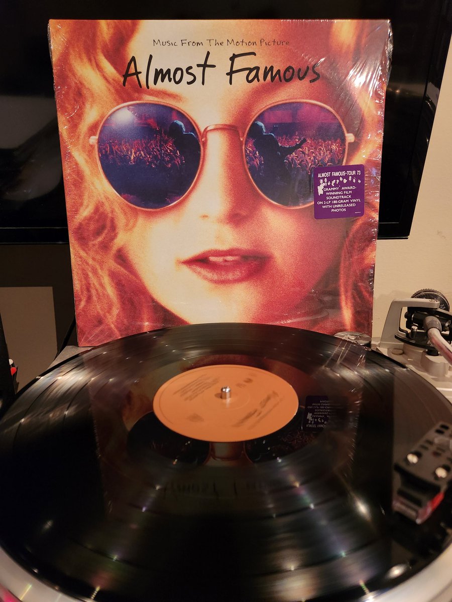 Almost Famous is one of the best classic rock movies. The soundtrack is good but leaves out a lot of songs they had in the movie. 
#AlmostFamous #CameronCrowe #KateHudson #TinyDancer #ThatsTheWay #soundtracks #vinylrecords
