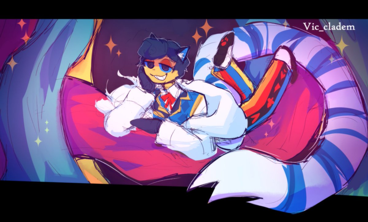 Vic_Cladem's tweet photo. heres this messy lil thing i made of my boy Cheshire wallyyyy 
its a redraw of a old pose he made back them
miiiiiiiiiight make a better version in the futureeee https://t.co/hA5WNohTU1