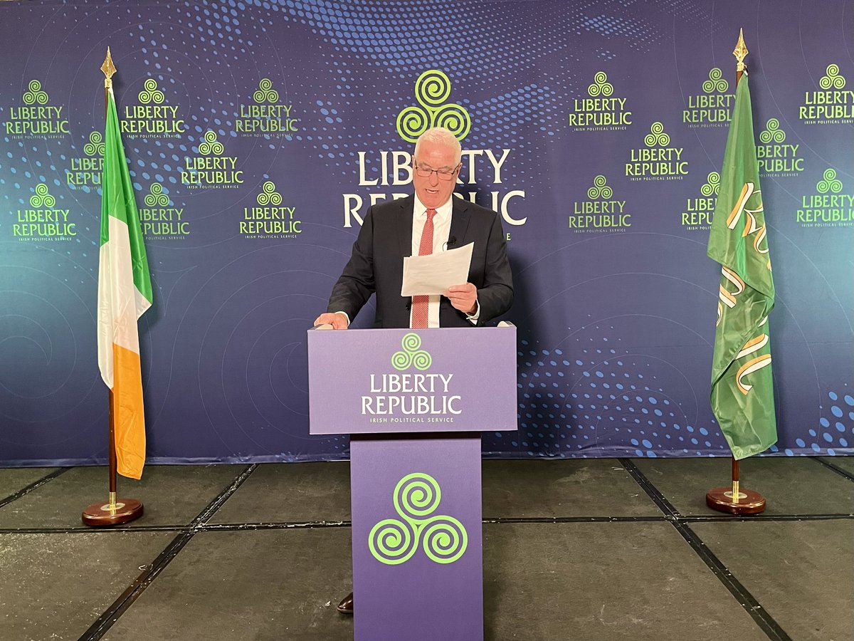 This evening I was officially made leader of Liberty Republic at a members only launch at the CityNorth Hotel, Co. Dublin.