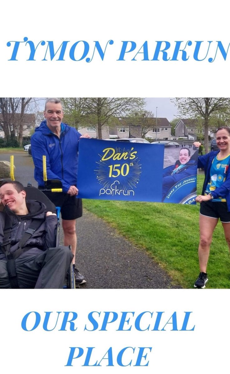 Happy 150 @parkrunIE Dan. 💙💛 not many can claim that accolade 🙌 What incredible parents you have. Tell Nuala she can have her corner back next week 😉 @Tymonparkrun @Danielsvoyage28