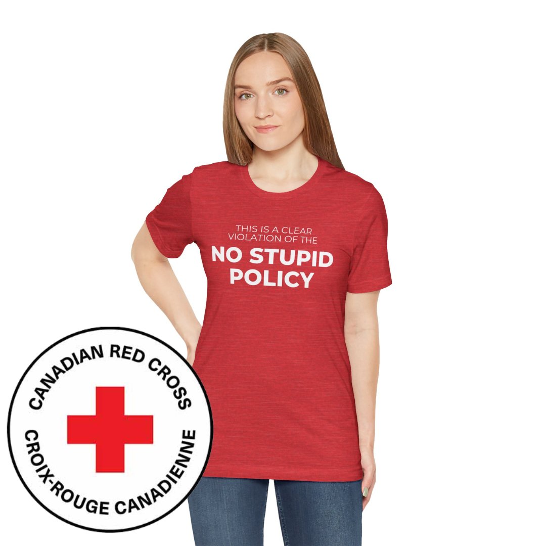 It's back for 2024! This year we are launching three shirts all going to causes that inspire us. The first to drop is a refresh of the wildly popular 'No Stupid Policy' from last year with a portion of each sale going to @redcrosscanada! tidalsalt.ca/product/nostup…

More to come!