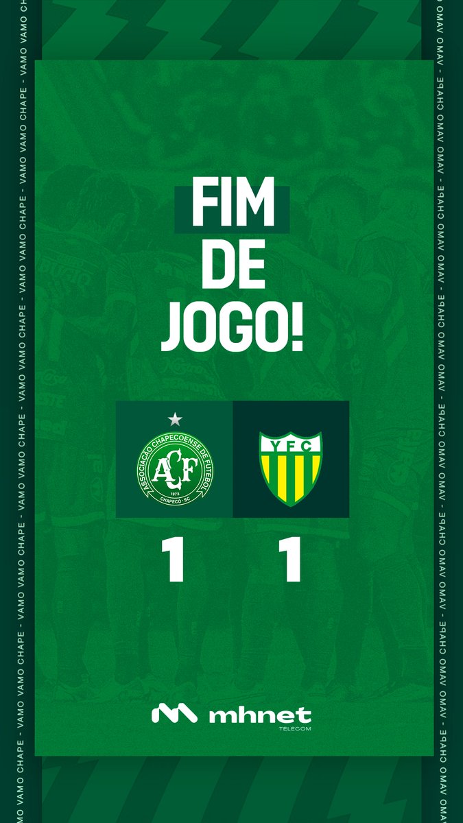 Fim de jogo na Arena Condá. Chapecoense 1x1 Ypiranga #AmistosoCHAxYPI #VamosChape #OndaVerdeEBranca