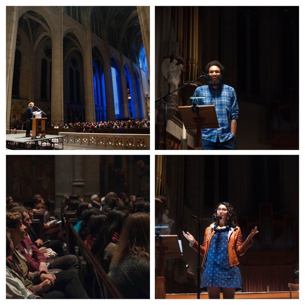 Join us next Saturday 4/13 at @gracecathedral for FREE poetry in the pews by @brendalhillman @cathyparkhong @PoetDongLi @BTTierney85 curated by @powell_da @Pscripturient Signing & sales to follow w @greenapplebooks More info here: buff.ly/3PNL8Vg