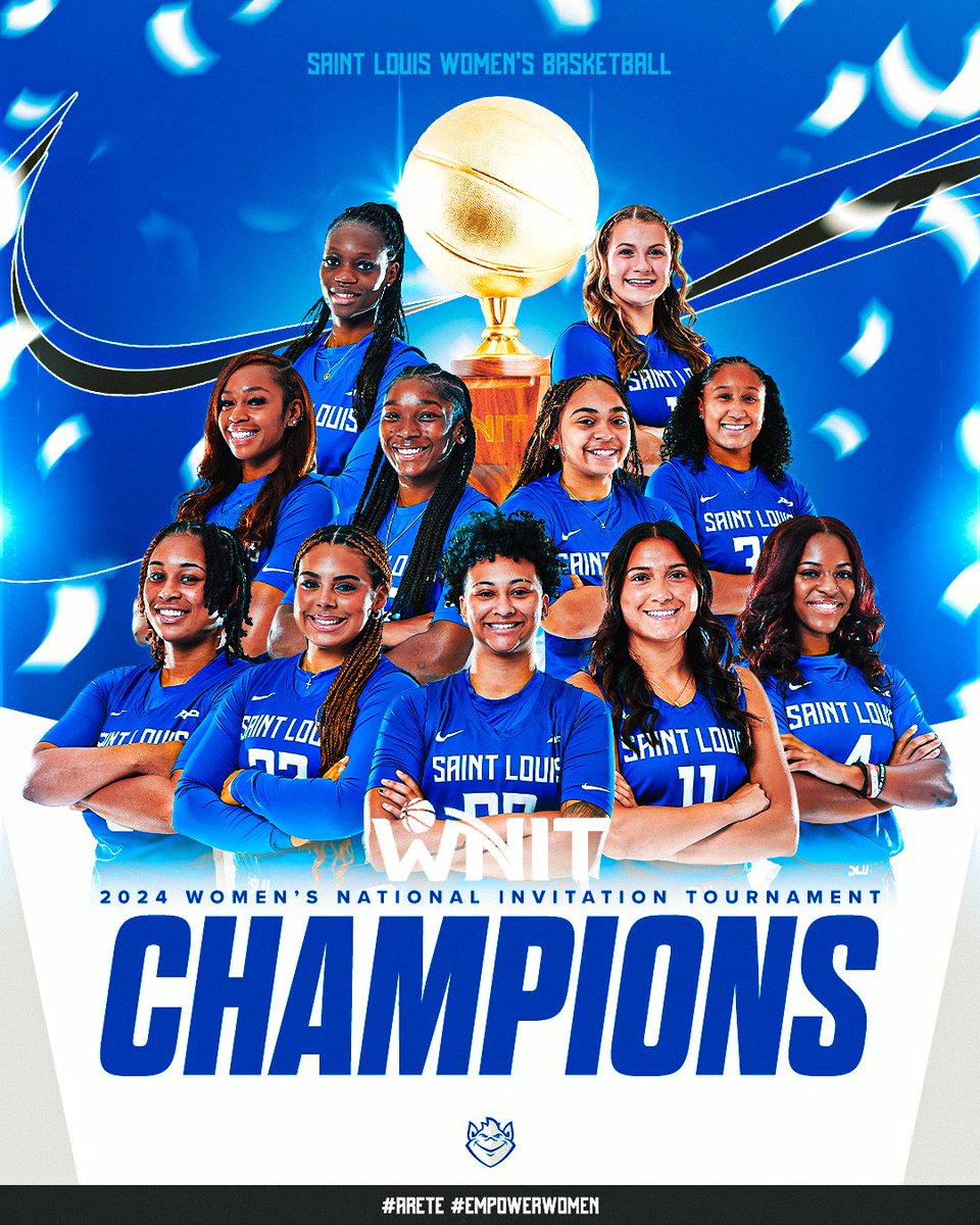 EXCELLENCE. Your Billikens are the 2024 WNIT CHAMPIONS! 💍🏆🥇 #arête