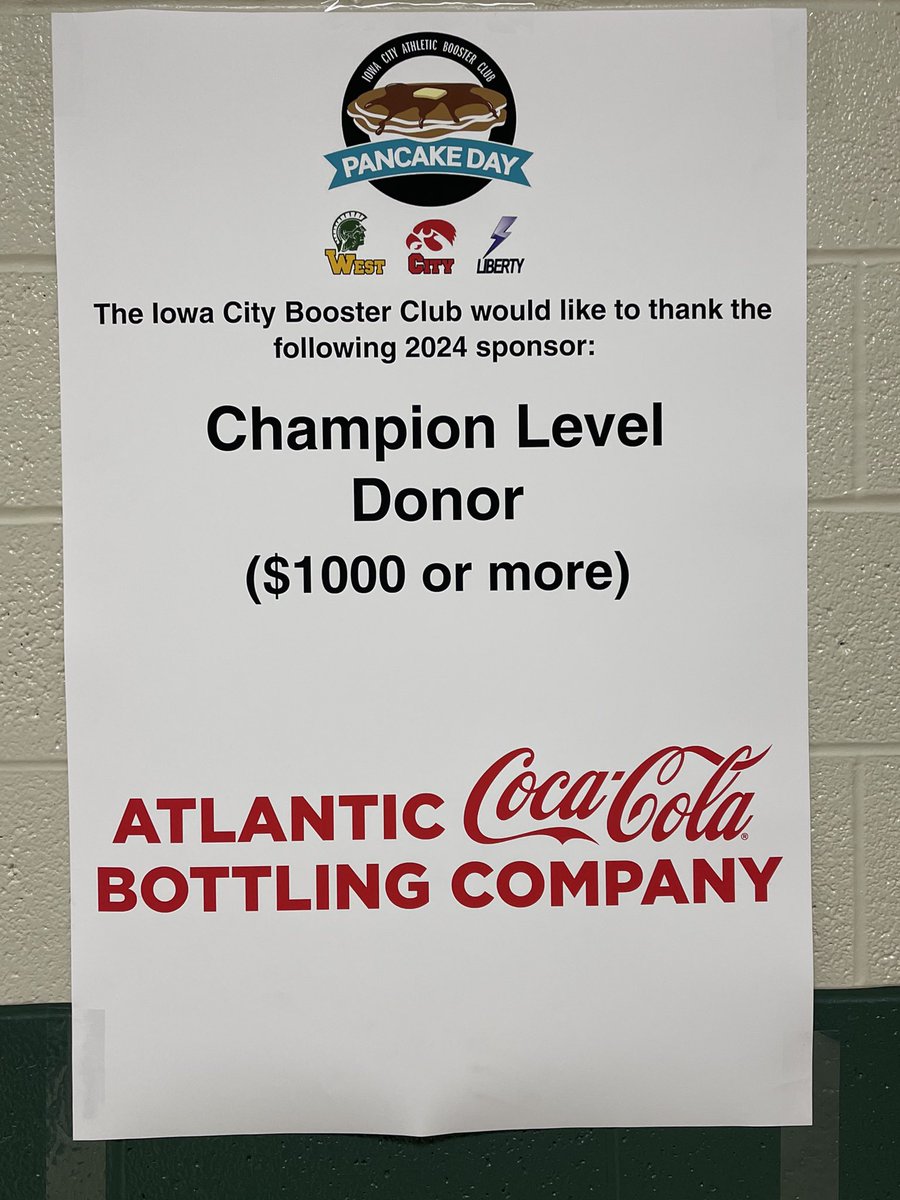 A huge thank you to our champion level sponsors. Please support these businesses who are willing to support our programs!
