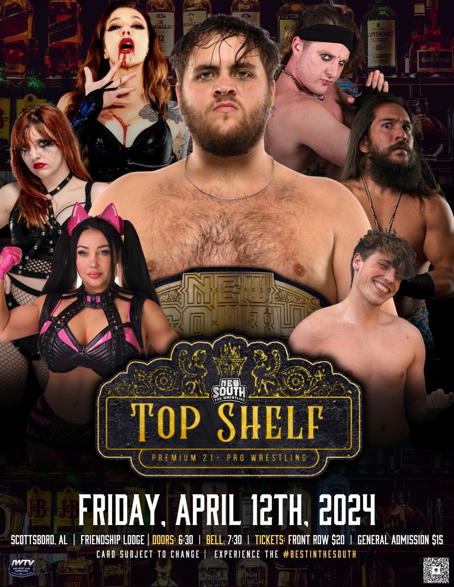 THIS Friday April 12th in Scottsboro AL at the Friendship Lodge! Its the return of TOP SHELF, our 21 and Up show!!! Features: @toon_brayden @cabanamandan @sofiasivan @PRIMETIMEMESD1 @KelseyRaegan @itsdevlyn @Your_Fav_Sam @DaveWeaver99 @Negative_Lee_ @hookandstretch…