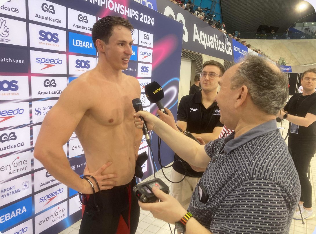 @BenProud is going to his third Olympic Games in the 50 freestyle. He was rapid @AquaticsCentre tonight. Watch out Paris he’s coming for you. Thanks to @pullbuoy for the photo.