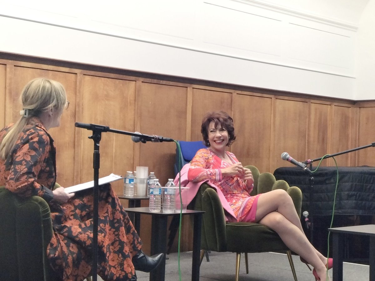 The Queen of 'Don't Give a Shit Lit' @kathylette being brilliant at @beyondbookfest, with the fabulous @Jo_Furniss #BeyondTheBookFestival