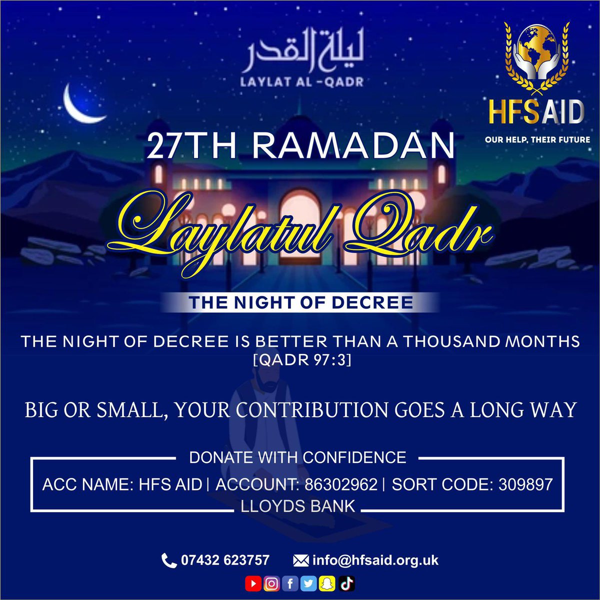 hfsaiduk's tweet photo. LAYLATUL QADR - THE NIGHT OF DECREE https://t.co/DkXLX2H7fh