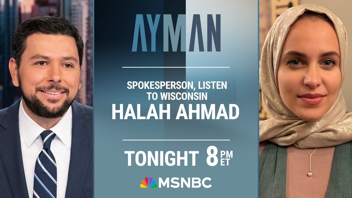 TONIGHT AT 8: The growing movement in Wisconsin against President Biden's Israel policy is gaining momentum. They want him to end this support and end this war... now. @HalahAhmad talks to @AymanM on how Wisconsin voters are taking a stand.