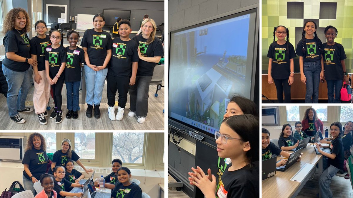 Congratulations to the PS239 Minecraft Gaming Club team who battled and WON Queens Minecraft Education Battle of the Boroughs!!!! 🏆👾💚 #ps239 #nyc #battleoftheboroughs #minecraftbattleoftheboroughs #minecrafteducation #urbanarts @NYC_District24 @NYCSchools