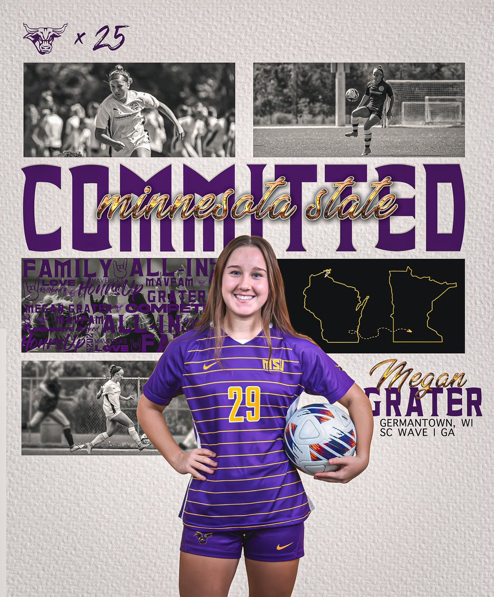 Beyond thrilled to announce my verbal commitment to play D2 soccer and continue my academic career at Minnesota State University! Thank you to my coaches, friends, family and especially my parents for the endless support on this journey!💜💛 @IanBennett26 @SCWAVEROC @MinnStSoccer