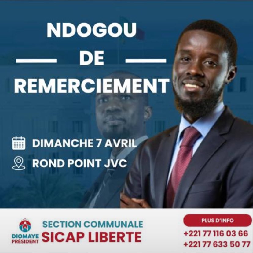 🤝🏾Ndogou de la victoire ✌🏽
#DiomayePresident