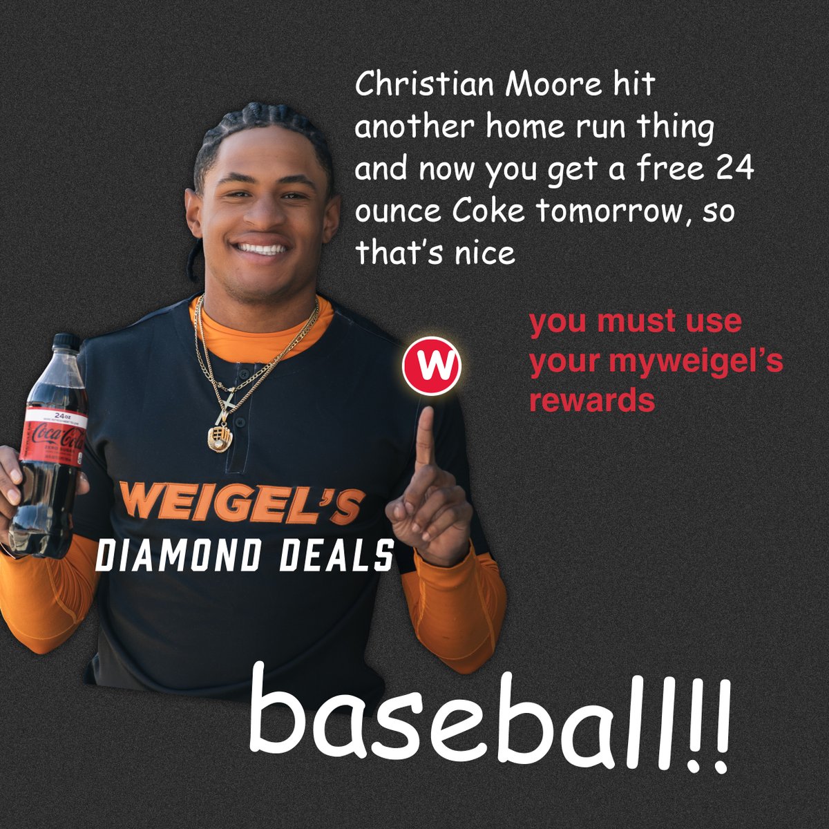 After last night's home run we unfortunately had to lay off our graphic designer. We're winging it here but it appears Christian has once again hit a baseball a very long way.