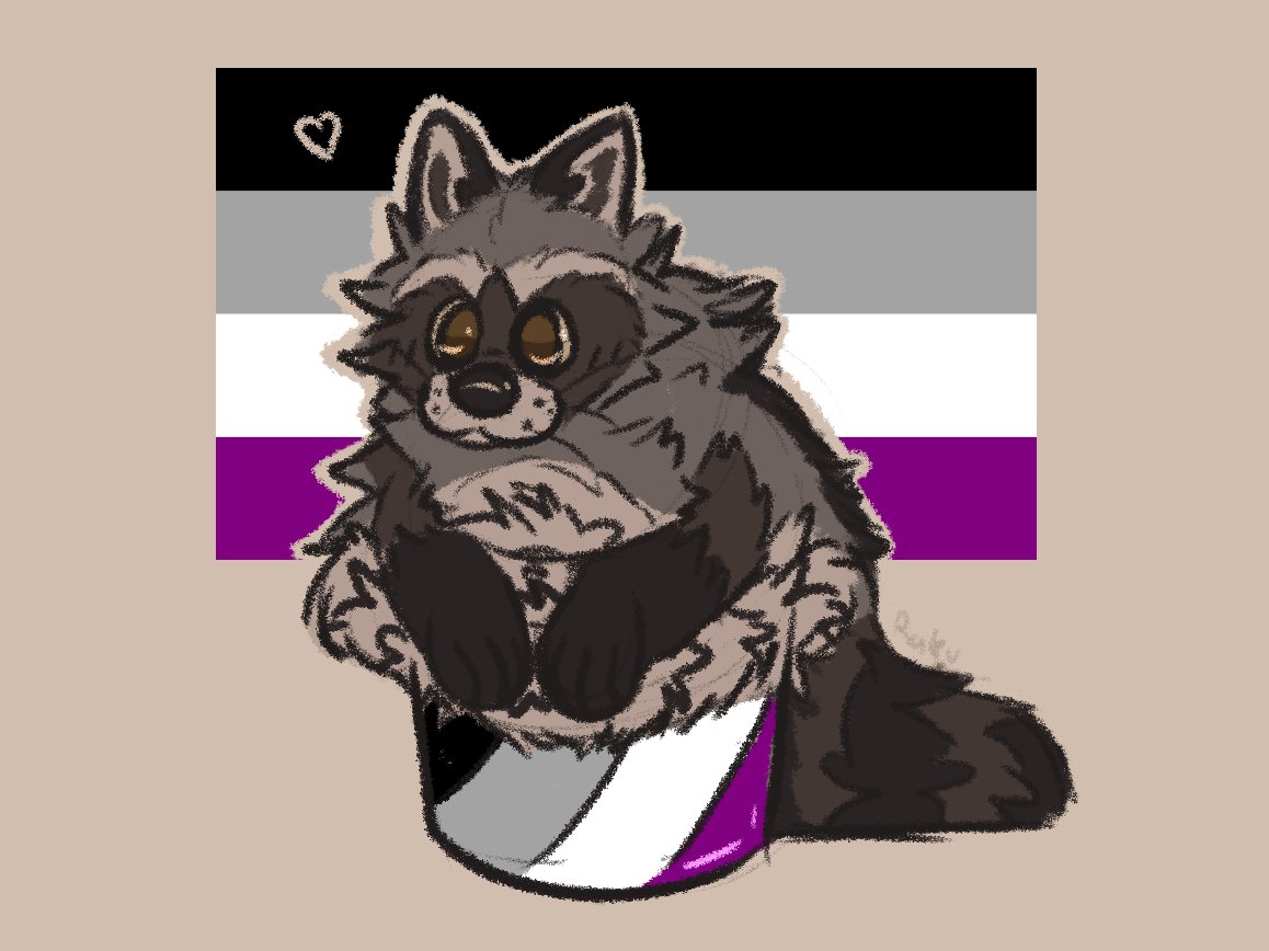 Happy #InternationalAsexualityDay 2024 !! 
🦝🤎
🖤🩶🤍💜