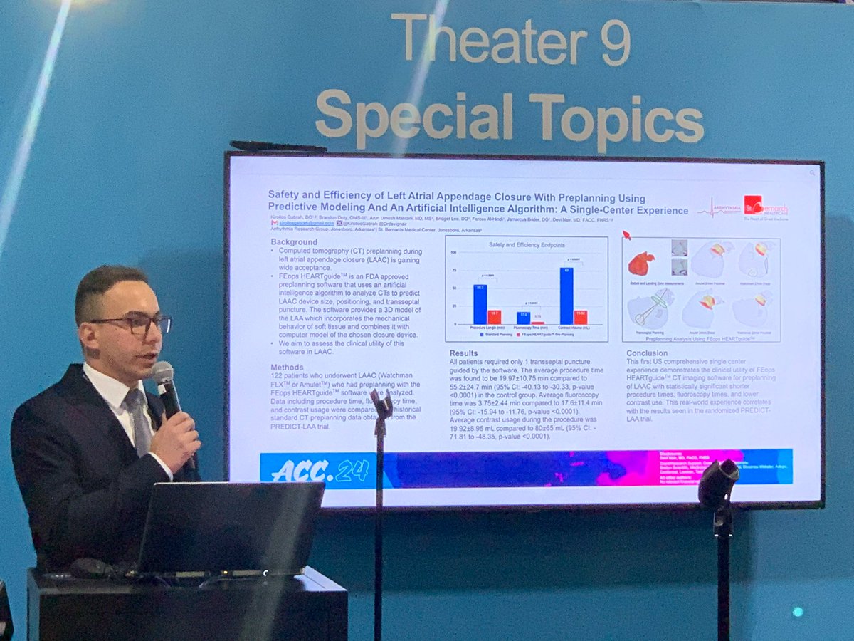 DrBridgetLee's tweet photo. Amazing presentations 👏@ArunUMahtani + @KirollosGabrah! Way to represent #ArrhythmiaResearchGroup + our new work in #AI in #LAAO pre-planning software for #AF!🫀💻⚡️
@Drdevignair @ArkansasAcc #ACCEP  #EPeeps @DrBrider @bkdoty @sabeedak1 @aalhindiF https://t.co/4g17q8pJ3f